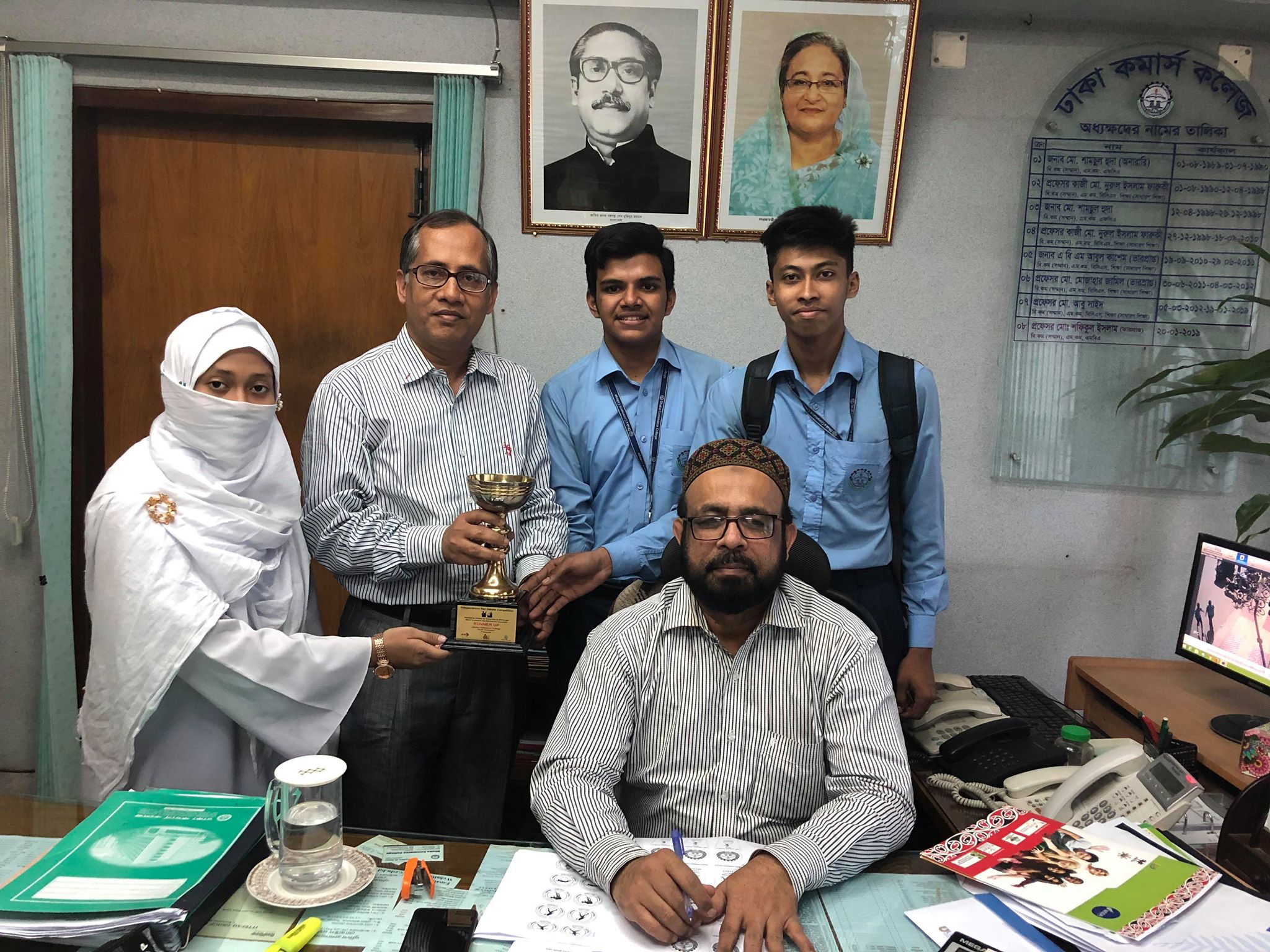 Debators of DCC team, the Runner Up in the Independence Day Debating Competition jointly organized by Debate for Democracy and ATN Bangla on 23 Feb